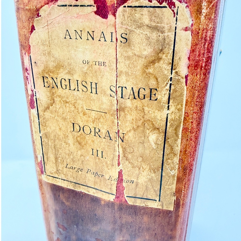 1888 Annals of the English Stage V 3 Doran Large Paper Edition Ballantyne Press
